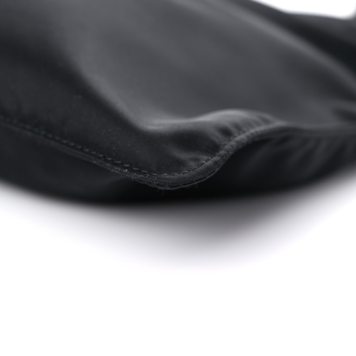Tessuto Nylon Saffiano Flat Messenger Bag Black