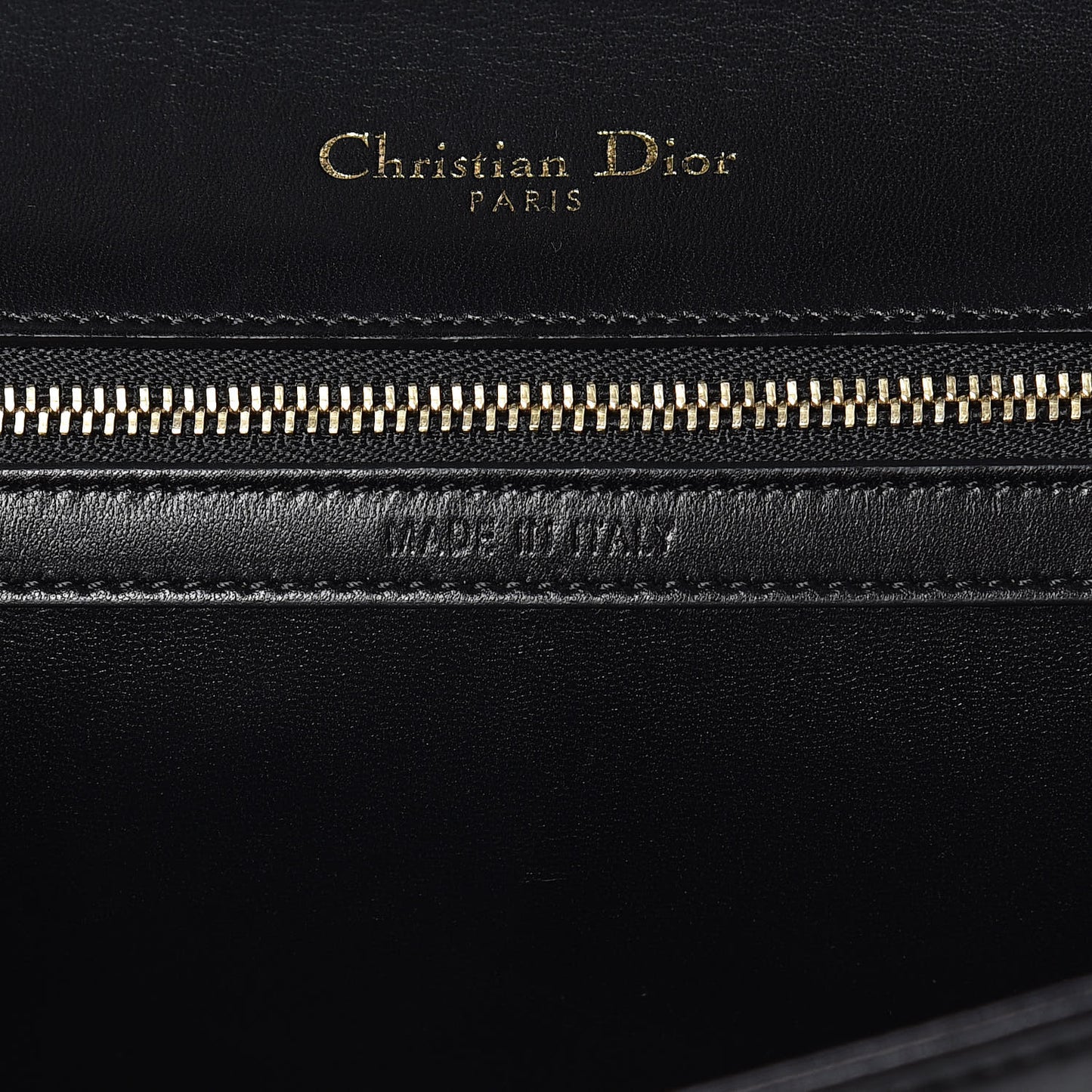 Calfskin Crystal Embroidered Medium Diorama Flap Bag Black