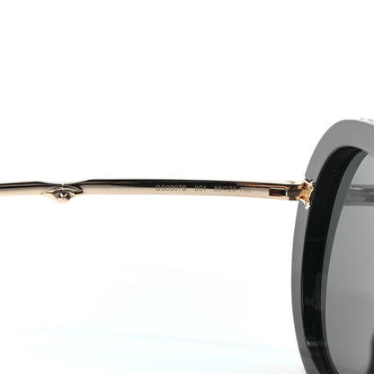Gucci Acetate Crystal Foldable Aviator Sunglasses GG0307S Black 7 of 9