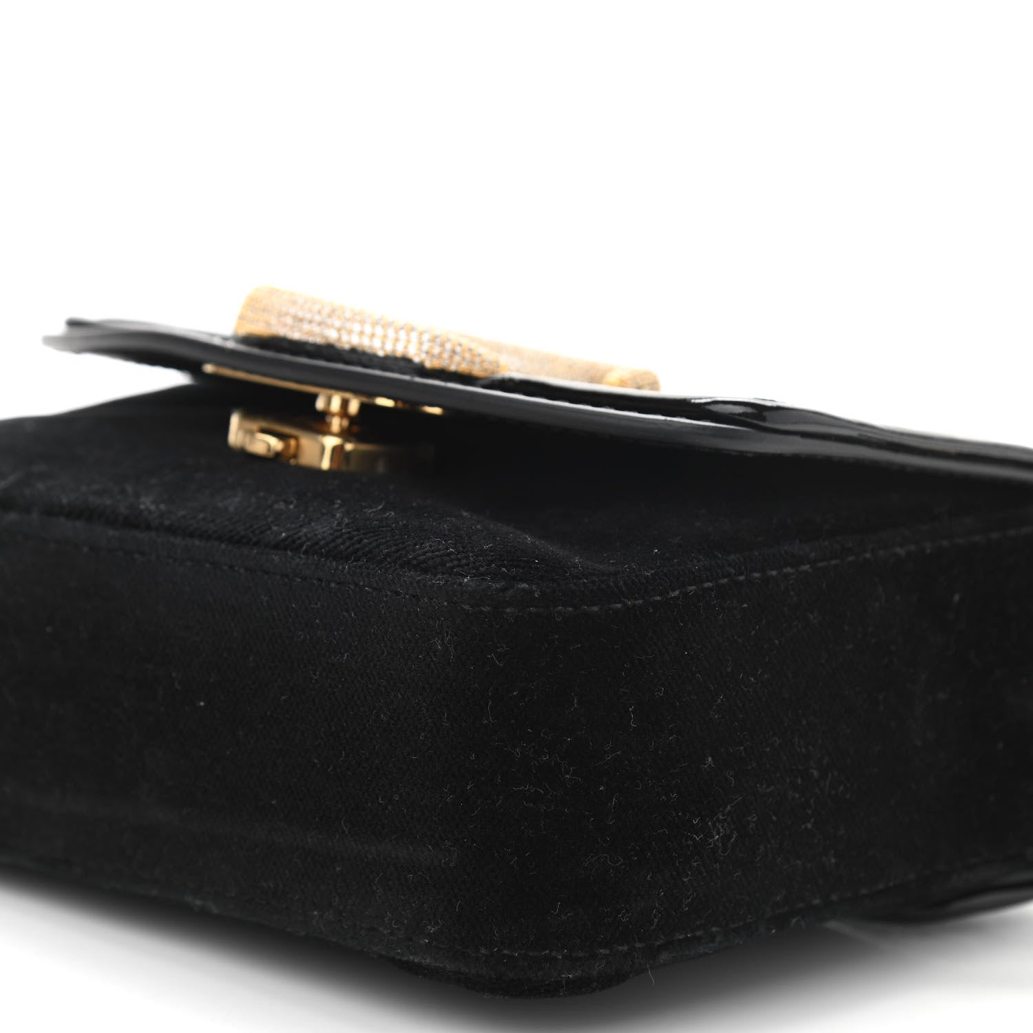 Chloe Velvet Crystal Mini C Double Carry Black 9 of 9