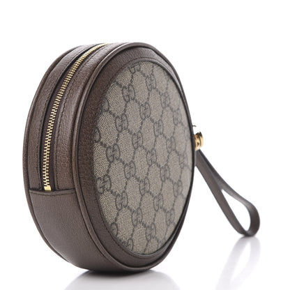 Gucci GG Supreme Monogram Web Ophidia Circle Wristlet Beige New Acero 3 of 10