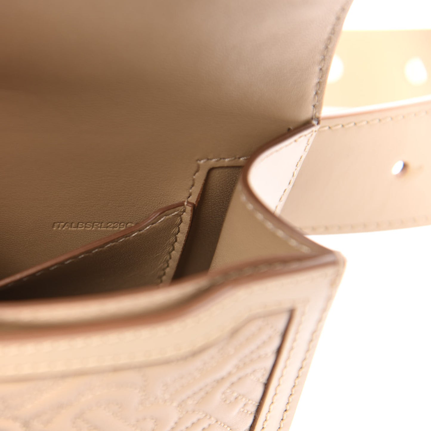 Lambskin Embossed Monogram TB Bum Bag Honey