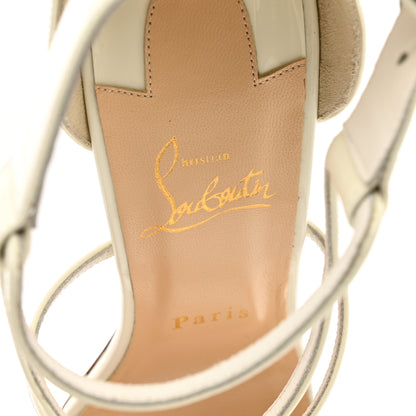 Christian Louboutin Patent Calfskin Choca 100 Strappy Sandals 39 Latte 7 of 7