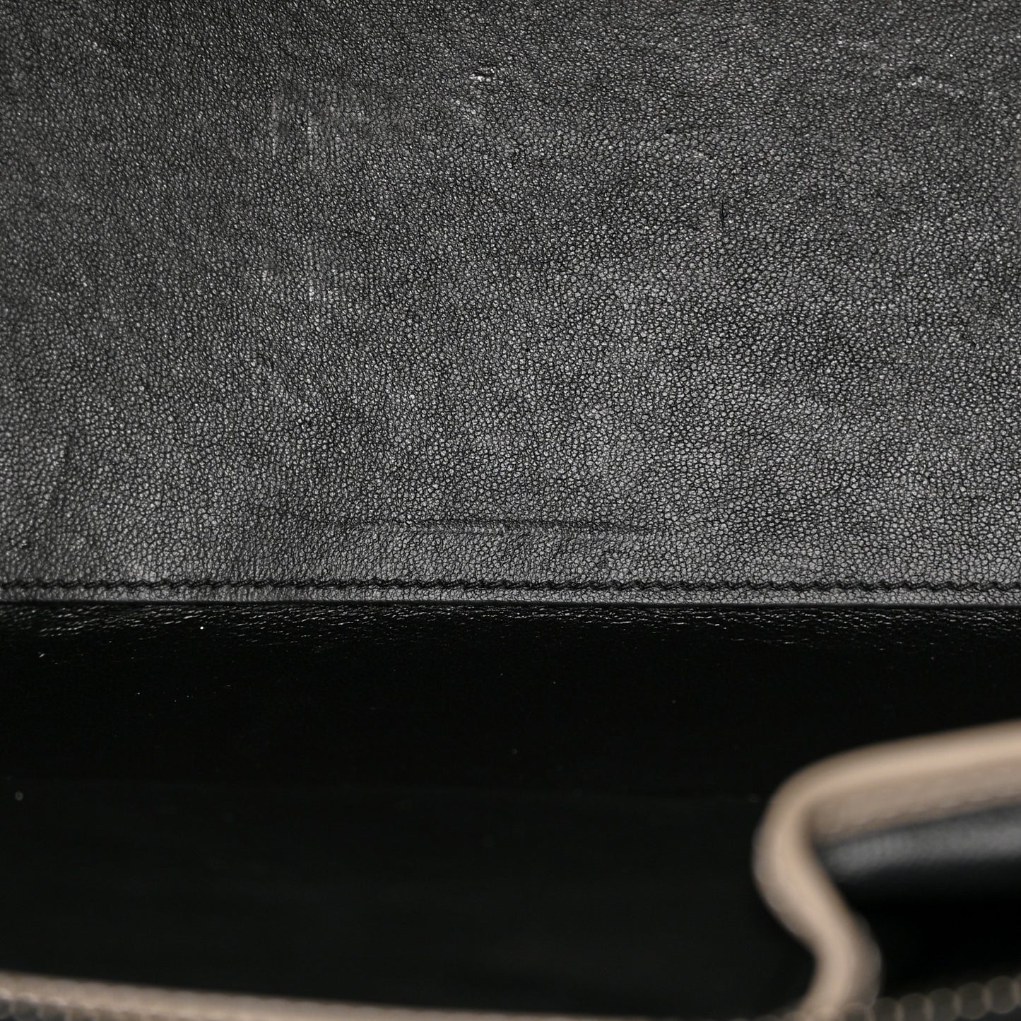Shiny Smooth Calfskin Micro Tri-Color Luggage Quartz