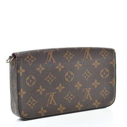Louis Vuitton Monogram Pochette Felicie Chain Wallet Fuchsia 3 of 9