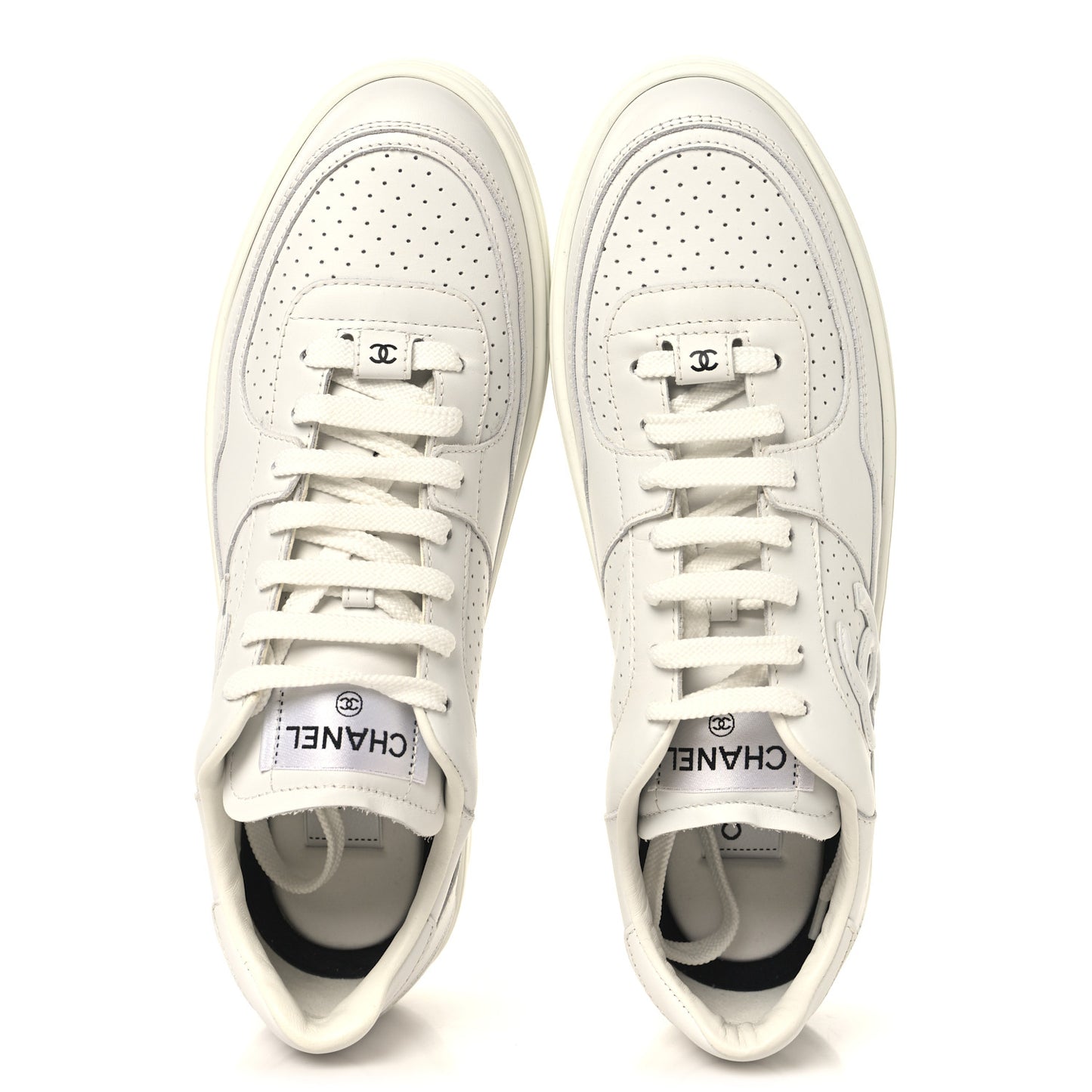 Calfskin CC Womens Sneakers 42 White