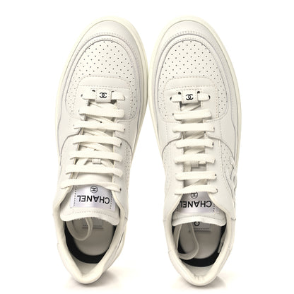 Chanel Calfskin CC Womens Sneakers 42 White 2 of 9