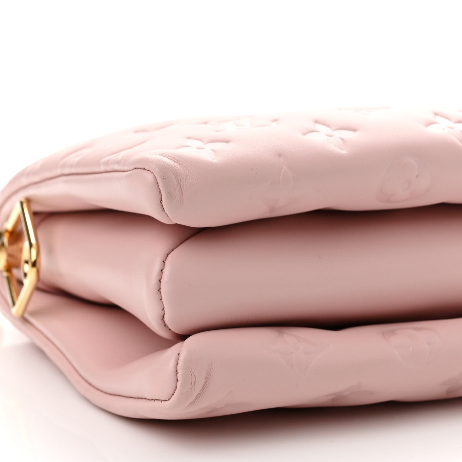 Louis Vuitton Lambskin Embossed Monogram Coussin PM Rose 8 of 10