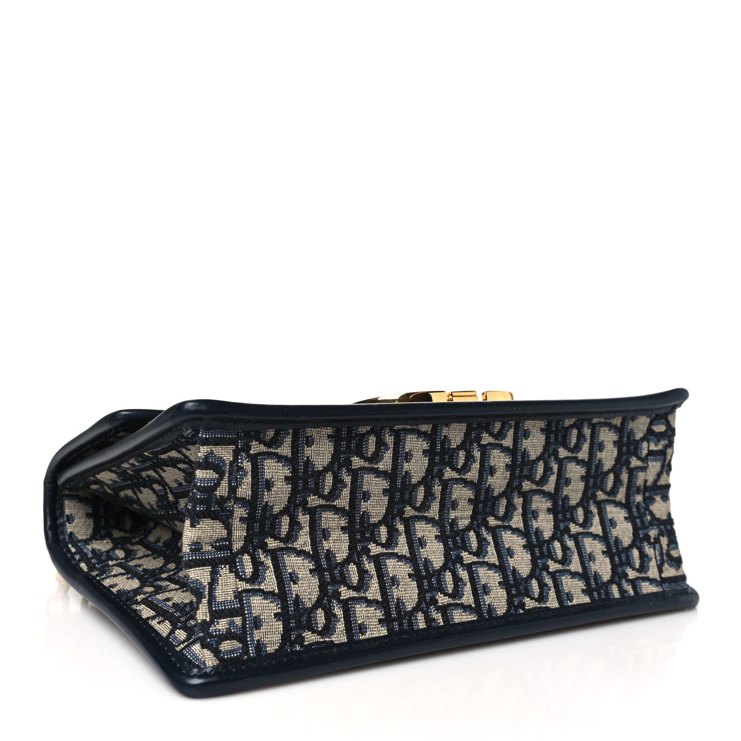 Christian Dior Oblique 30 Montaigne Chain Flap Bag Blue 4 of 9