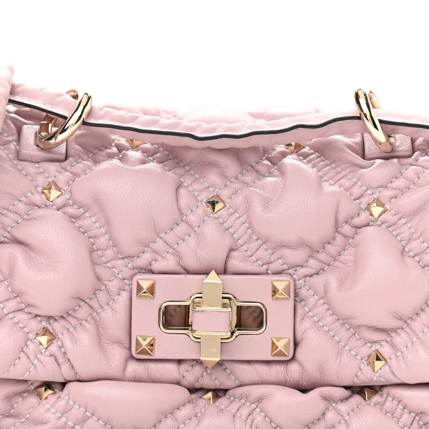 Nappa Small Spikeme Shoulder Bag Water Lillac