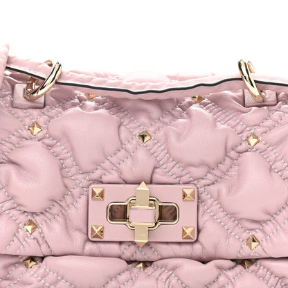 Valentino Garavani Nappa Small Spikeme Shoulder Bag Water Lillac 7 of 9