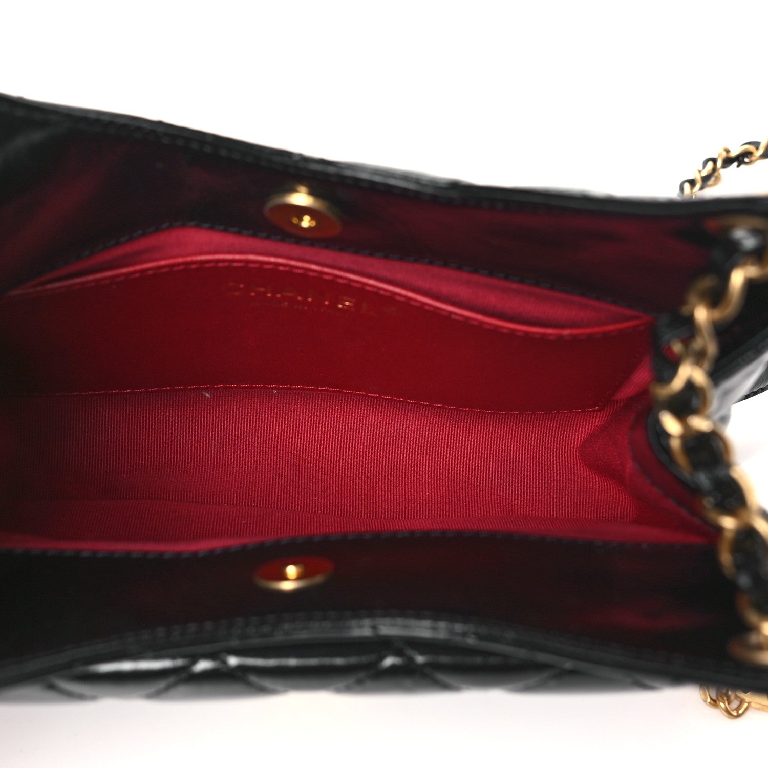 Chanel Shiny Crumpled Calfskin Quilted Small Wavy CC Hobo Black 5 of 10