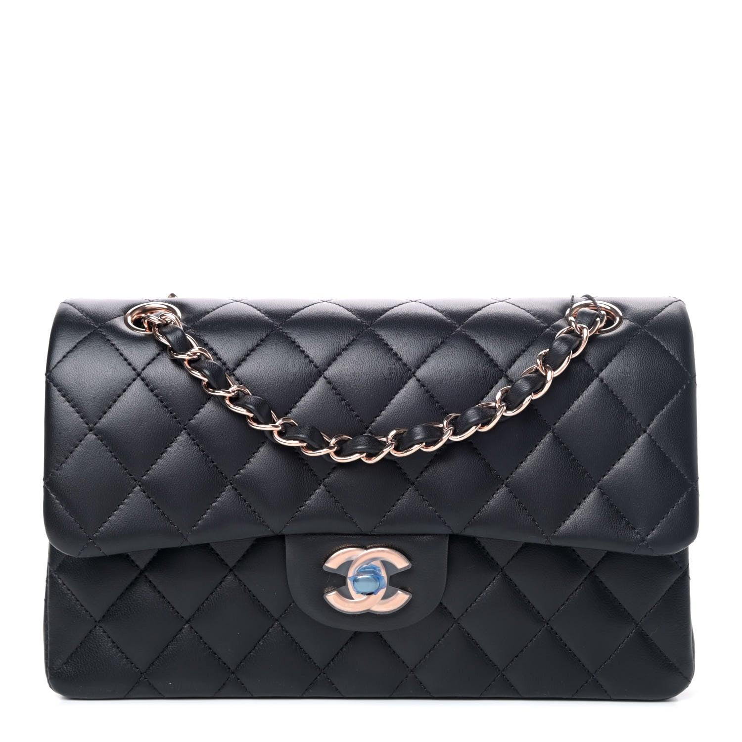 Chanel Lambskin Quilted Small Double Flap Black 1 of 4