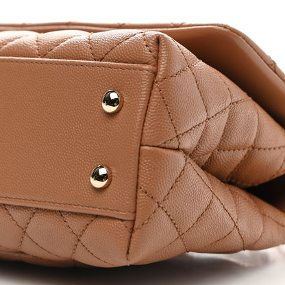 Chanel Caviar Quilted Mini Coco Handle Flap Brown 10 of 12