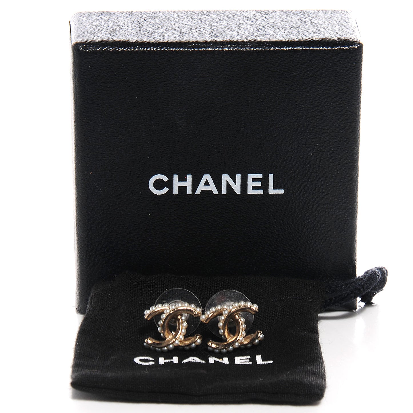 Pearl CC Earrings Light Gold