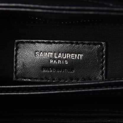Saint Laurent Calfskin Y Quilted Monogram Toy Loulou Crossbody Bag Black 6 of 9