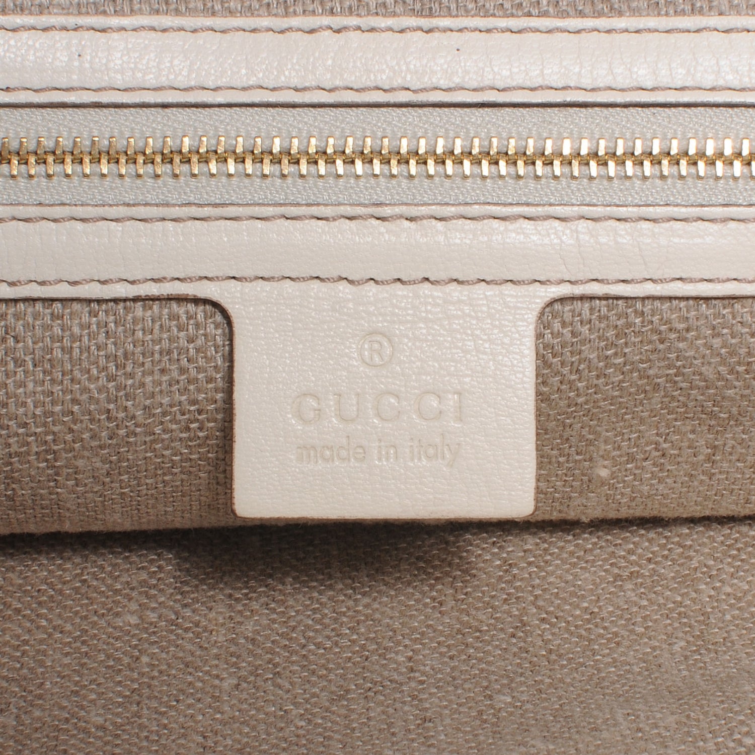 Gucci Calfskin Horsebit Embossed Tote White 6 of 7