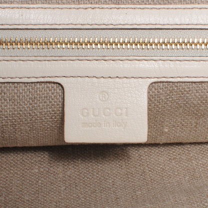 Gucci Calfskin Horsebit Embossed Tote White 6 of 7