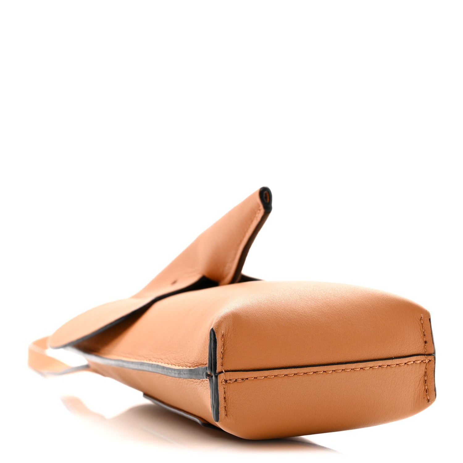 Loewe Calfskin Elephant Pouch Crossbody Bag Tan 4 of 13