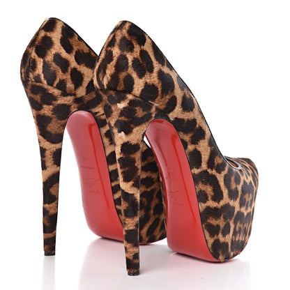Christian Louboutin Calf Hair Leopard Print Daffodile 160 Pumps 40 Black 4 of 8