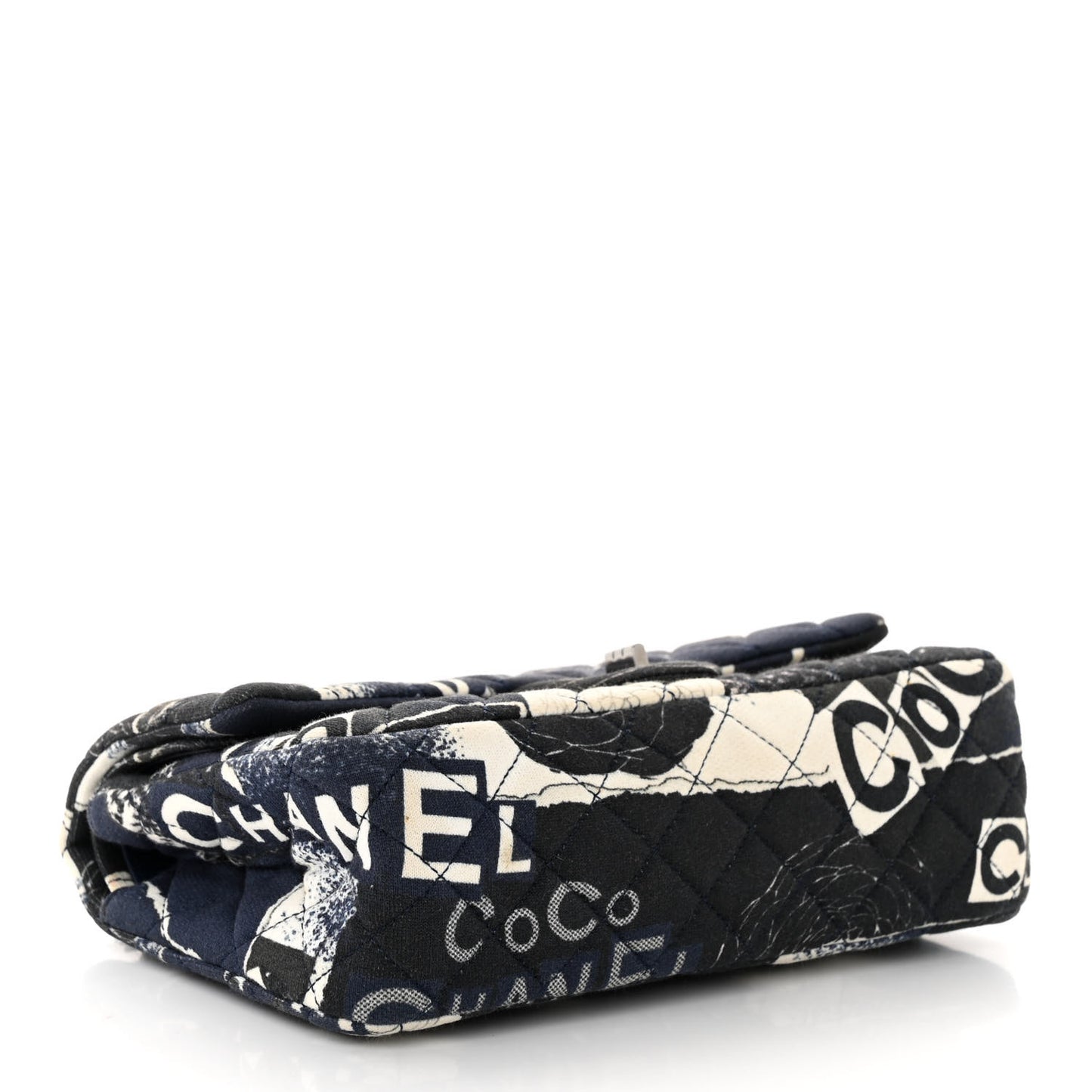 Jersey Quilted Camellia 2.55 Reissue 225 Flap Navy Blue