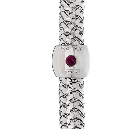 Roberto Coin 18K White Gold Primavera Flex Bangle Bracelet 3 of 4