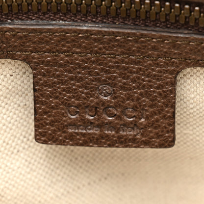 Gucci Suede Daino Textured Dollar Calfskin Web Medium Duffle Bag Deep Acero New Acero 6 of 13