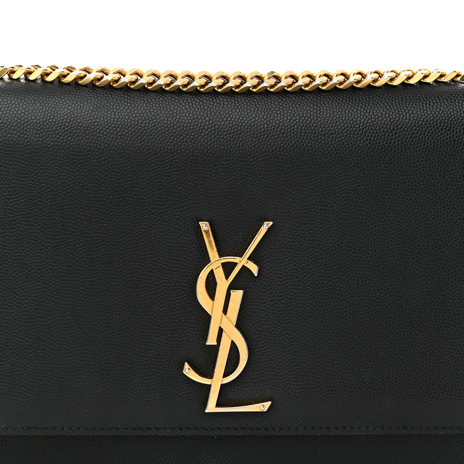 Saint Laurent Grain De Poudre Medium Classic Monogram Kate Satchel Black 7 of 13