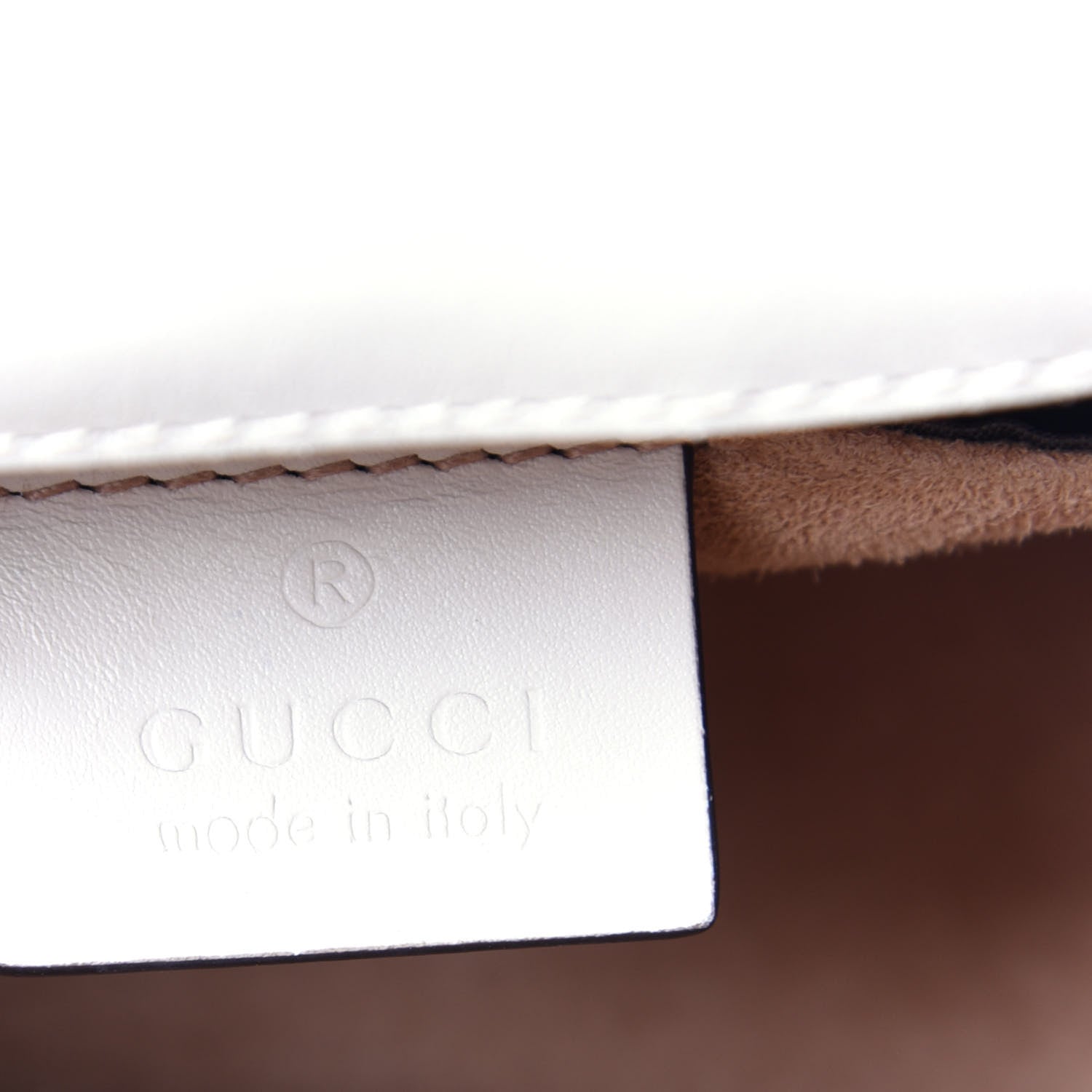 Gucci Calfskin Mini Sylvie Chain Shoulder Bag White 6 of 9