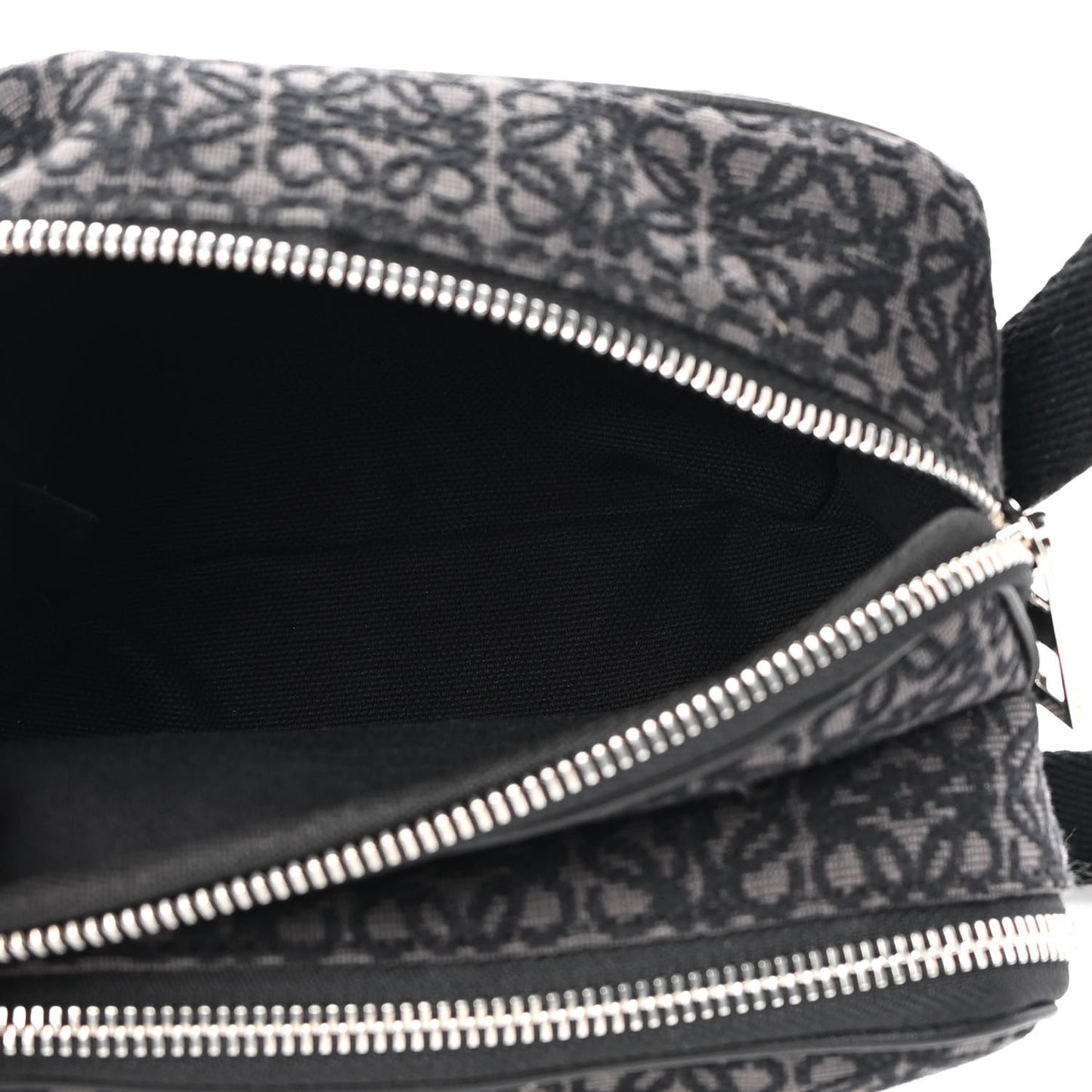 Jacquard Anagram Calfskin Mini Camera Bag Anthracite Black