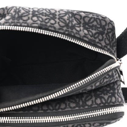 Loewe Jacquard Anagram Calfskin Mini Camera Bag Anthracite Black 5 of 8