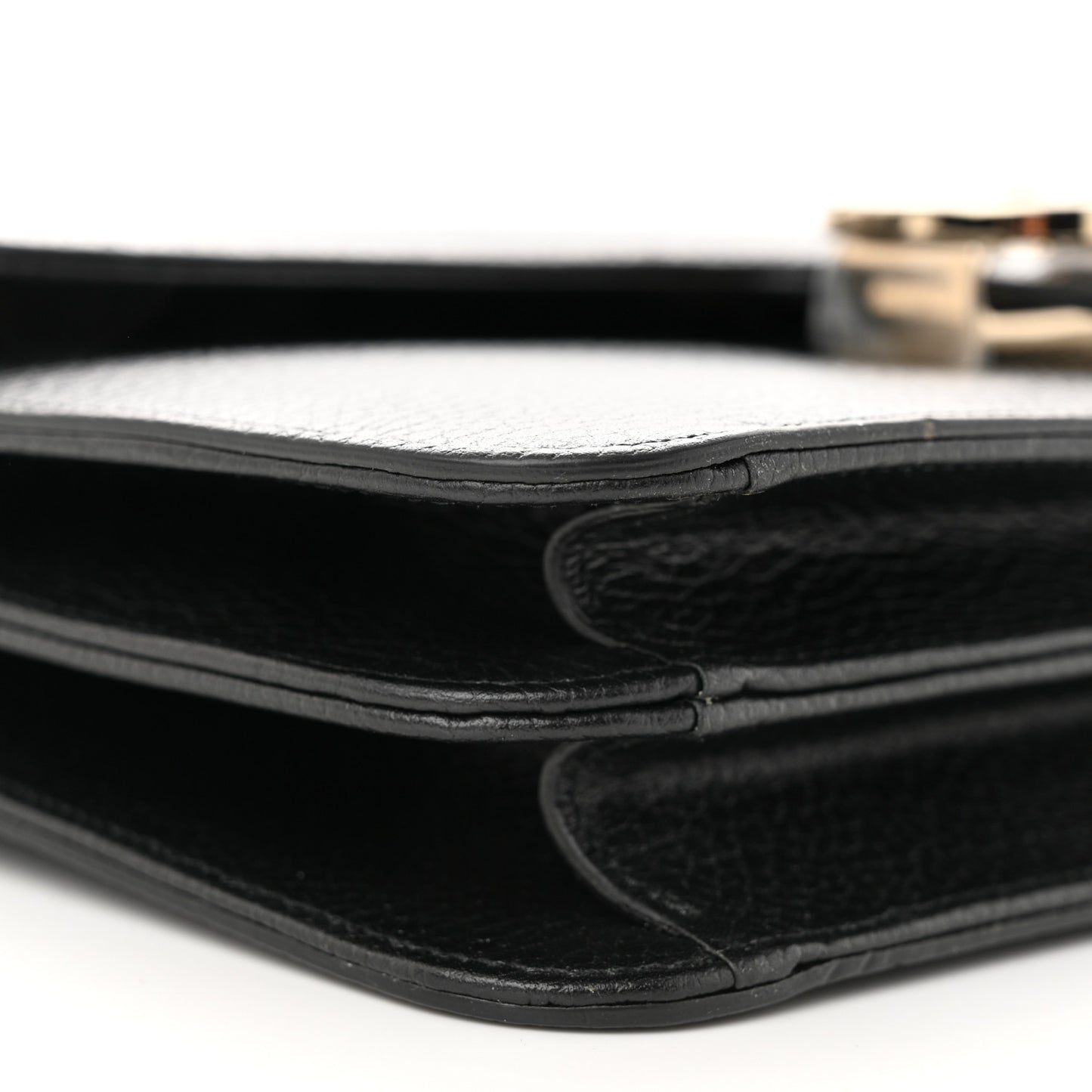 Dollar Calfskin Interlocking G Shoulder Bag Black