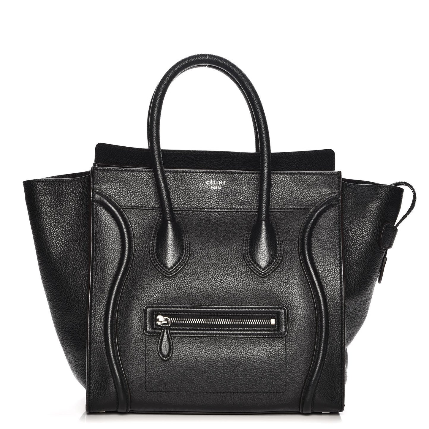 Drummed Calfskin Mini Luggage Black