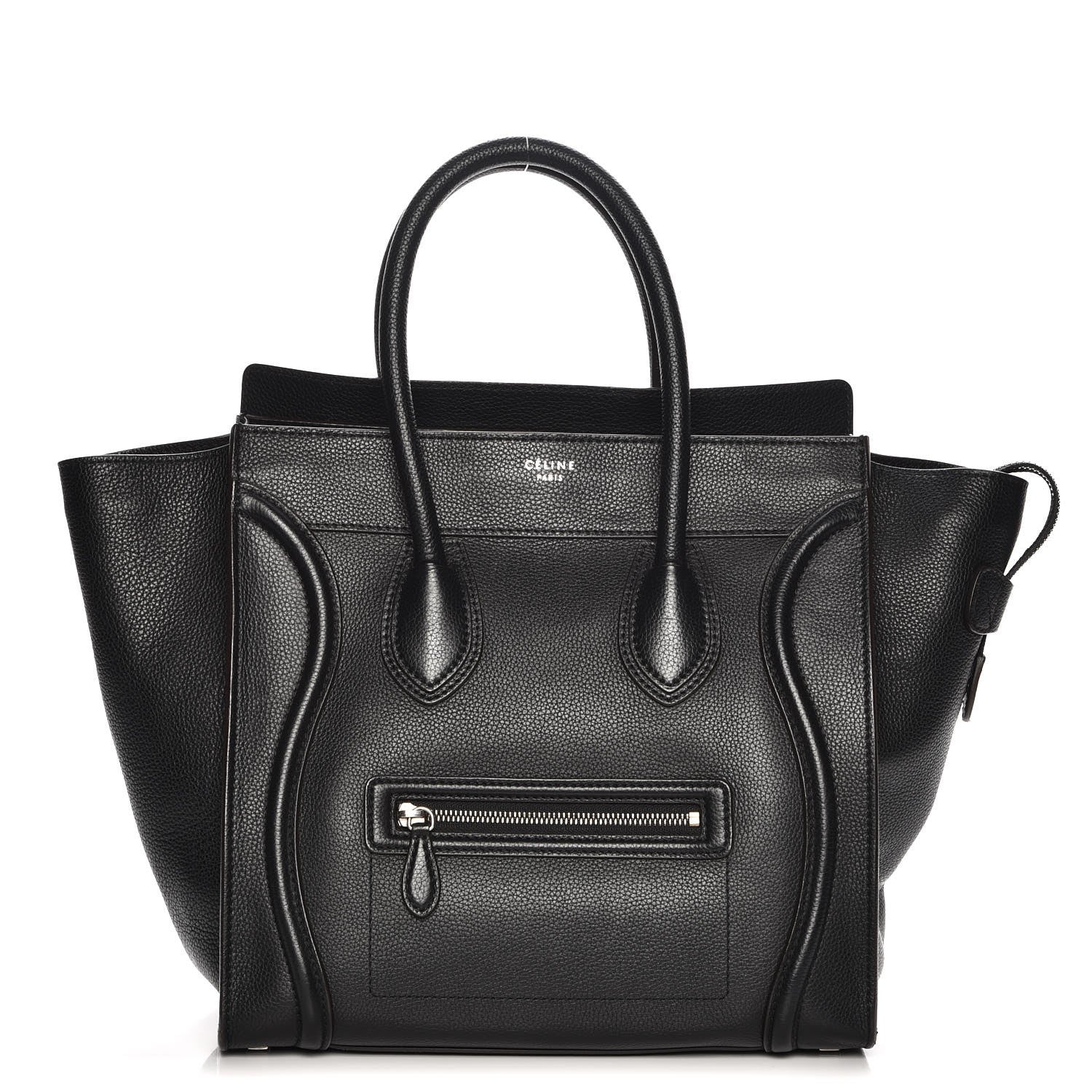 Celine Drummed Calfskin Mini Luggage Black 1 of 7