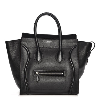 Celine Drummed Calfskin Mini Luggage Black 1 of 7