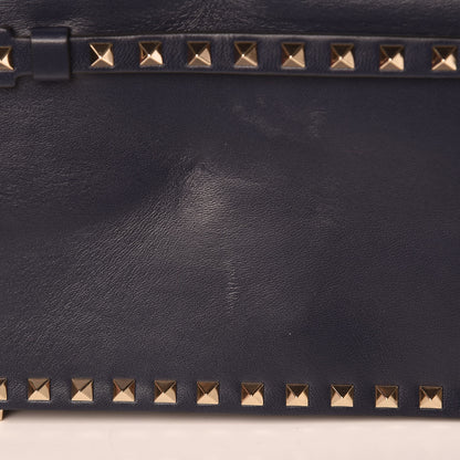 Valentino Garavani Nappa Rockstud Wristlet Clutch Marine 11 of 12