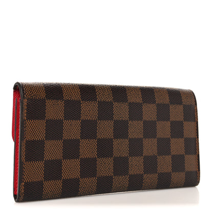 Louis Vuitton Damier Ebene Emilie Wallet Red 3 of 6