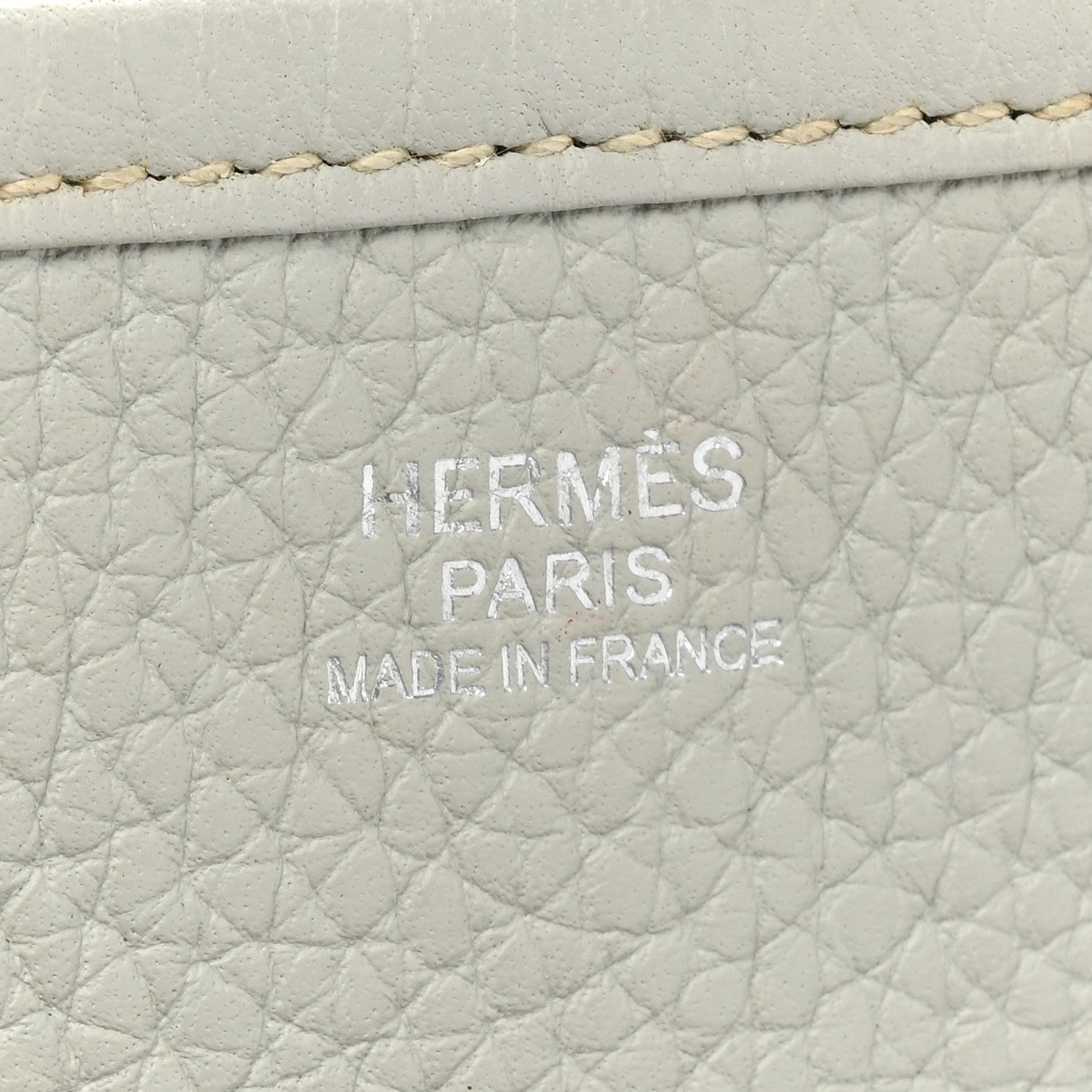 Hermes Taurillon Clemence Amazone Evelyne III GM Gris Perle Bleu Lin 6 of 11