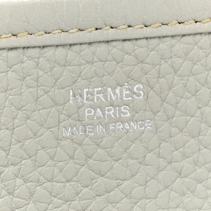 Hermes Taurillon Clemence Amazone Evelyne III GM Gris Perle Bleu Lin 6 of 11
