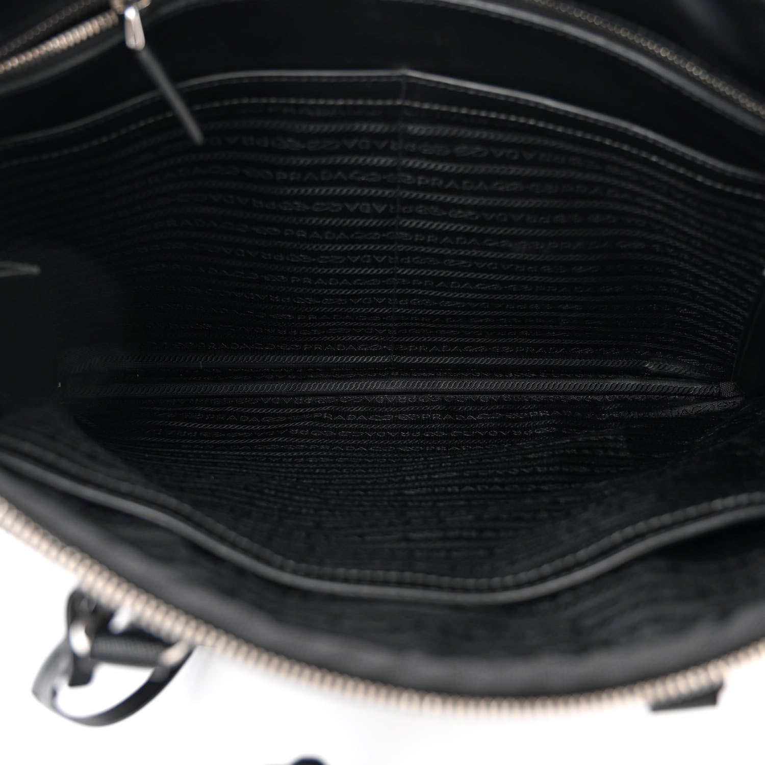 Prada Saffiano Travel Briefcase Black 7 of 22
