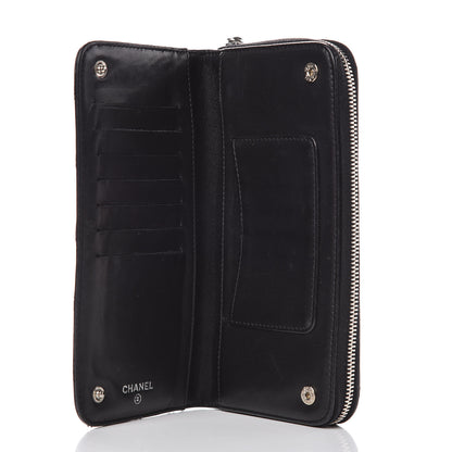 Chanel Aged Calfskin Quilted Paris New York PNY Wallet Black 6 of 11