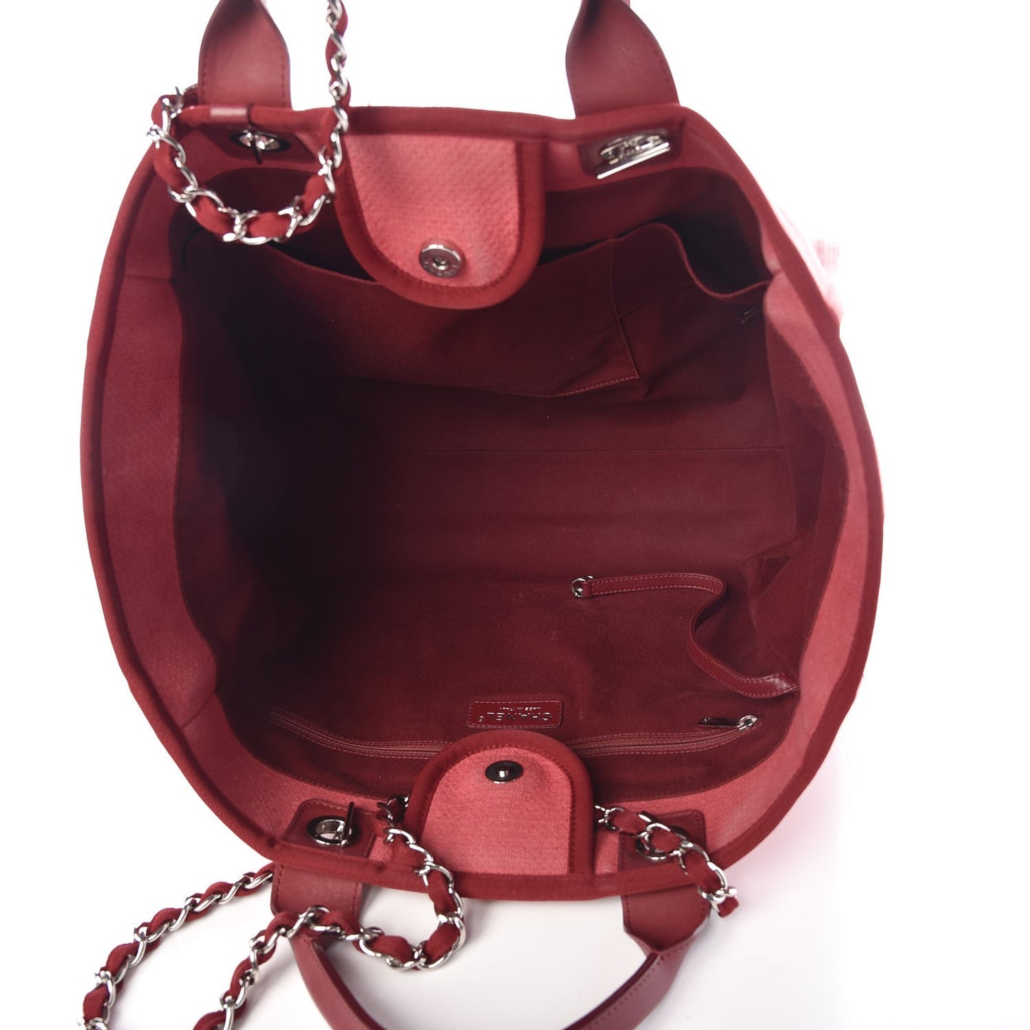 Canvas Large Deauville Tote Red