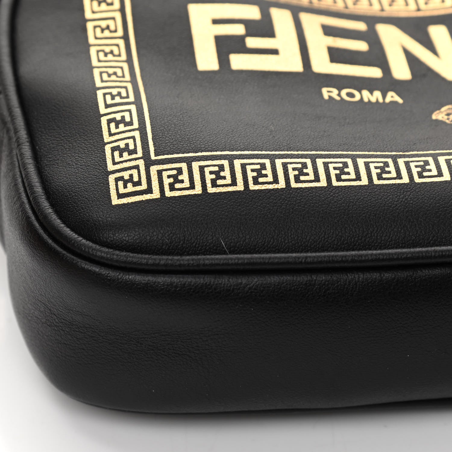 Fendi X VERSACE Vitello Cover Fendace Medusa Small Camera Case Black Gold 11 of 12