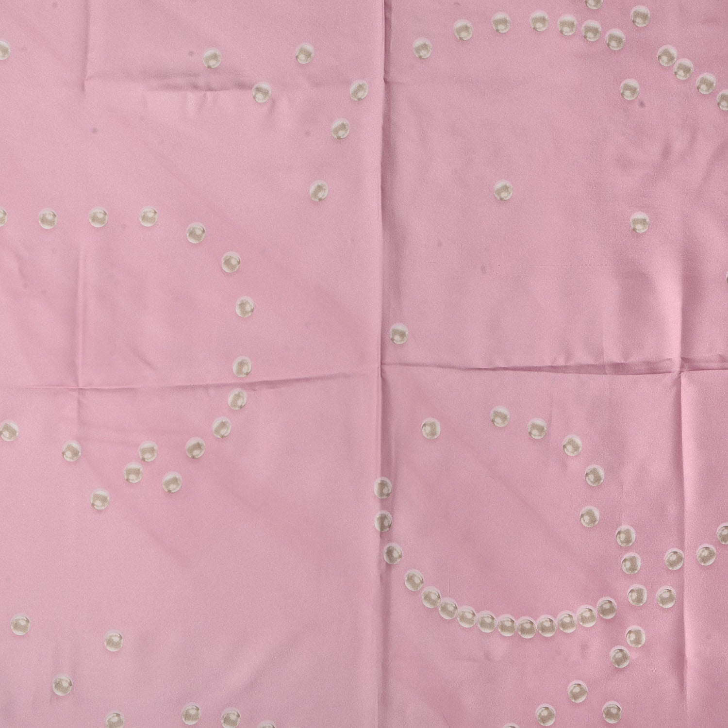 Chanel Silk Pearl CC Square Scarf Pink 1 of 5