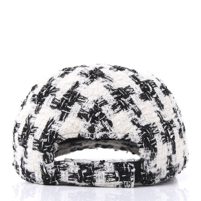 Chanel Tweed CC Cap Hat M Black White 4 of 7