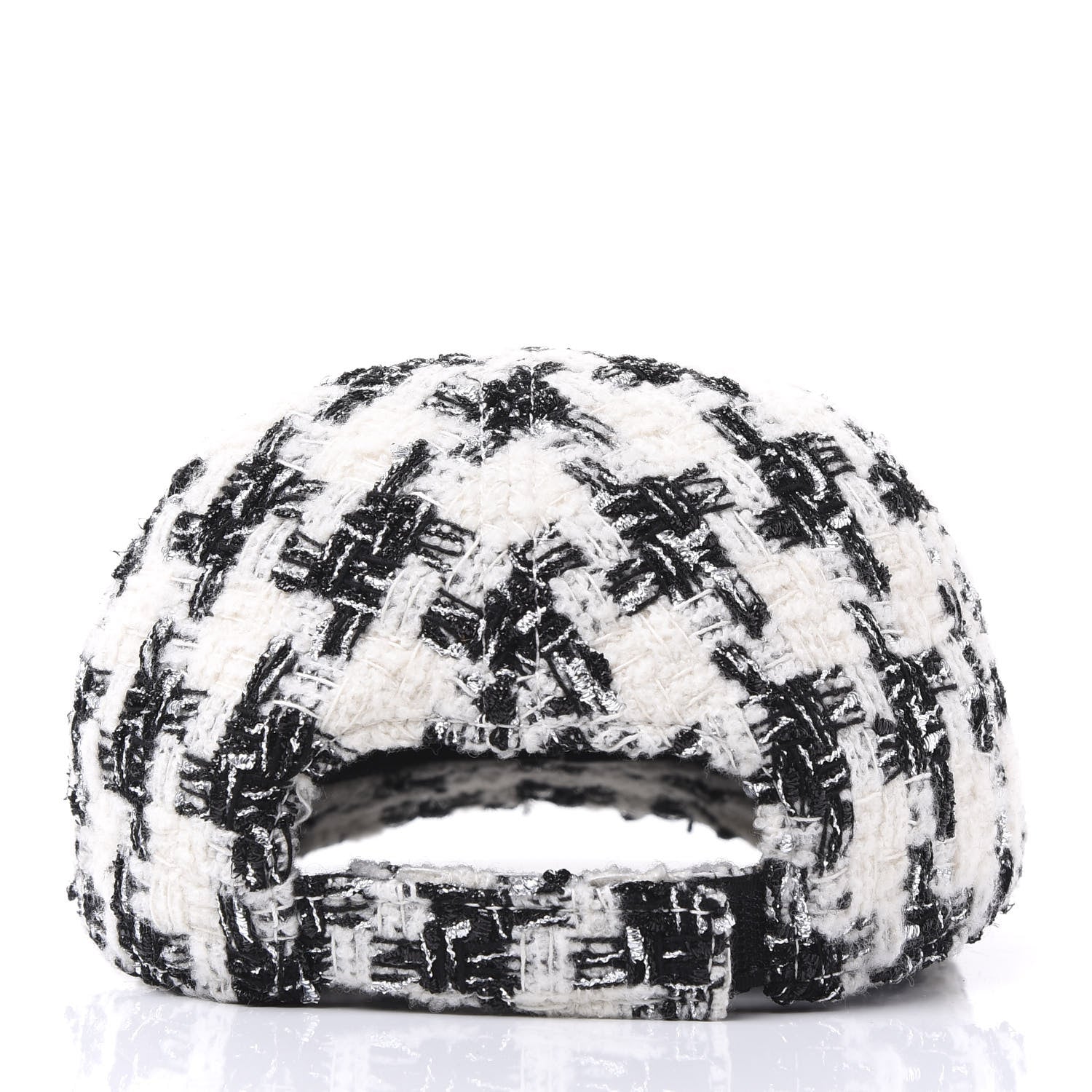 Chanel Tweed CC Cap Hat M Black White 4 of 7