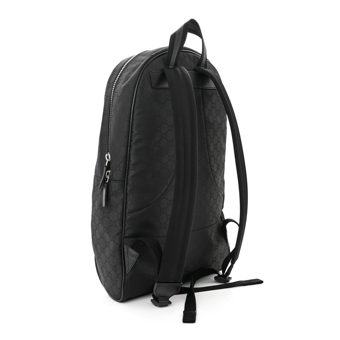 Nylon Monogram Slim Backpack Black