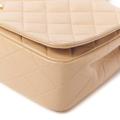 Chanel Lambskin Quilted Small Single Flap Beige 5 of 10