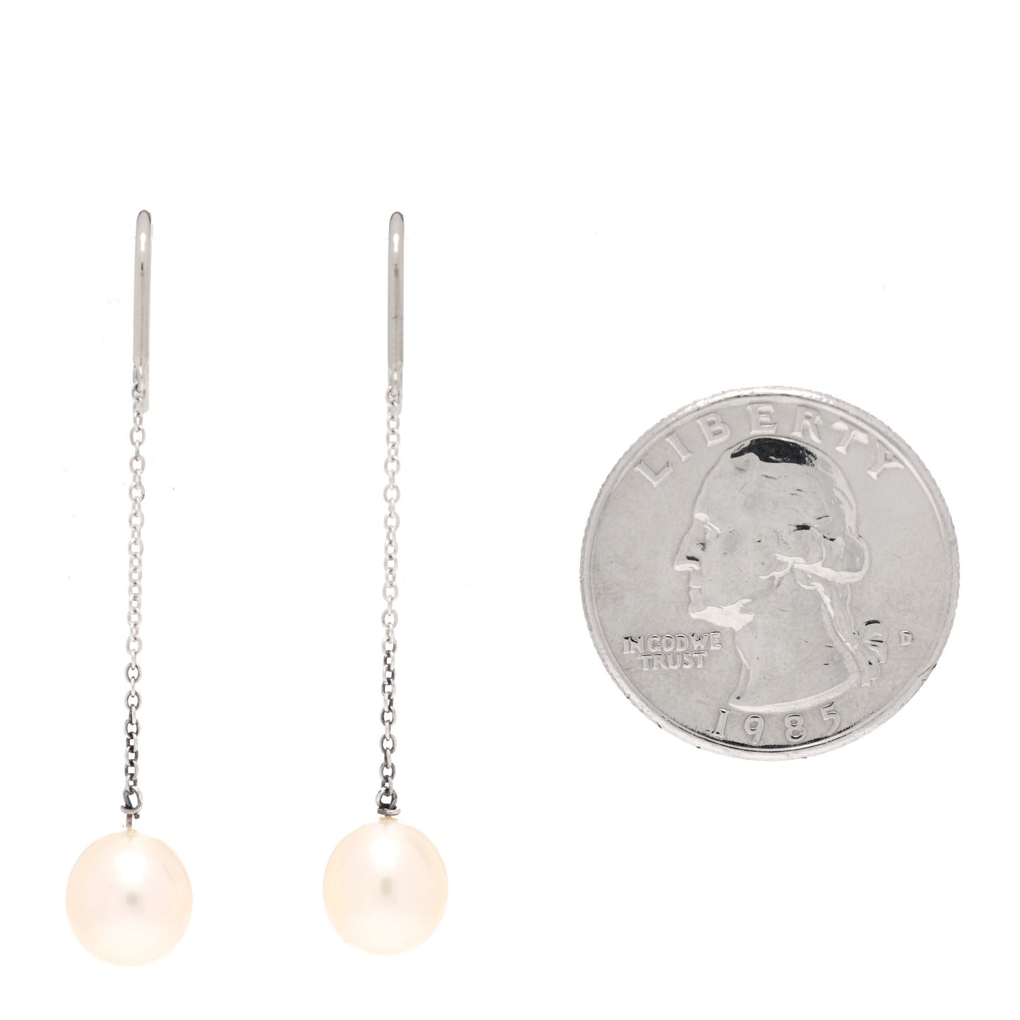 Sterling Silver Pearl 8mm Elsa Peretti Pearls By The Yard Earrings