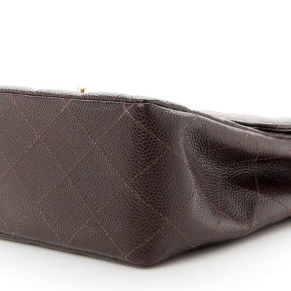 Chanel Caviar Quilted Jumbo Single Flap Brown 11 of 13